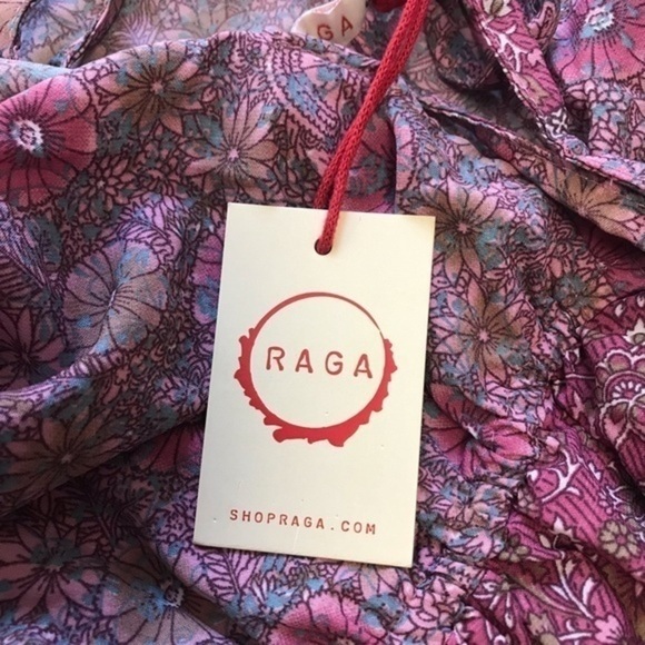 Raga Anthropologie Pink Floral Print Boho Tassel Tank Top - Picture 12 of 16